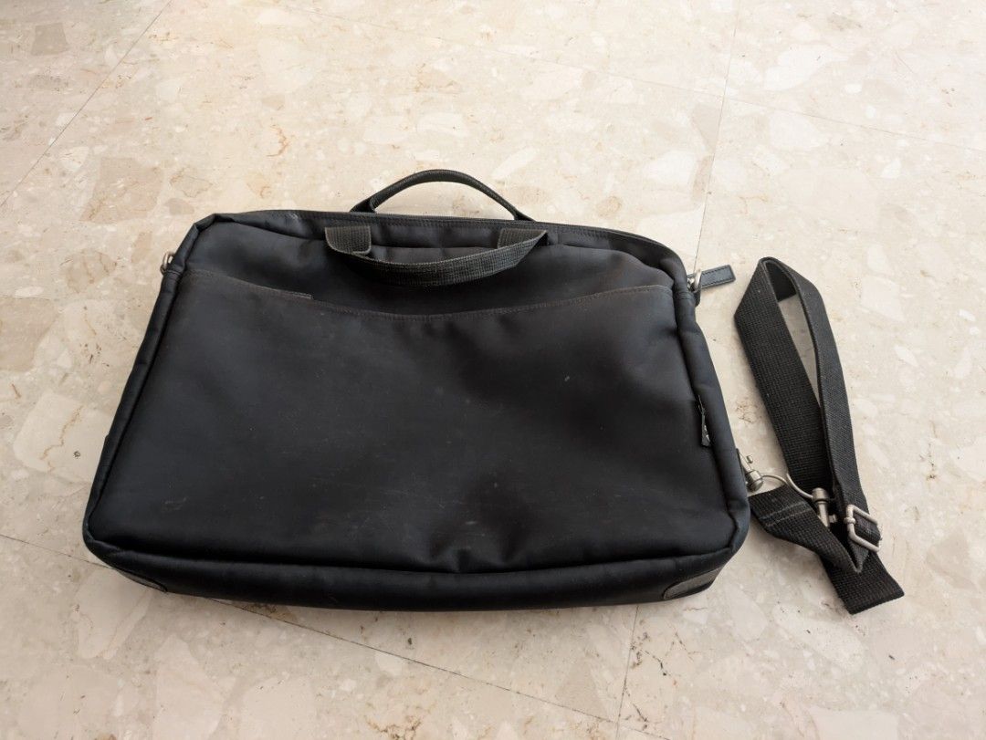 Black Document Bag with Shoulder Strap65075093468291110