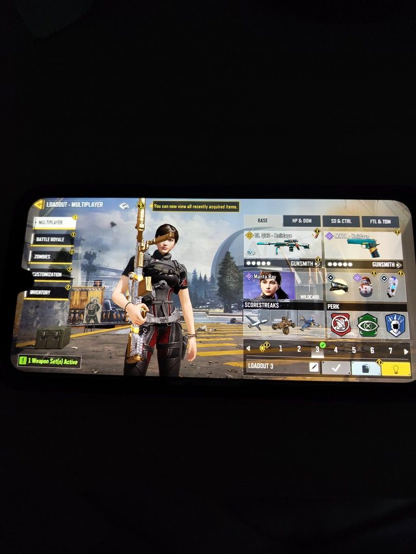 CODM Acc (Category: Others) located in Singapore. Submitted by xiaofei00085905 (Listing ID 1382920405, Image 2). Description: - Call of Duty Mobile account for sale. - See images for weapon and skin details. - Legendary nikto and mantra ray etc - Spend more than a thousand on this game not selling cheap as I spend all my time & money grinding gold diamond for weapons and brought full lucky draw sets to obtain mythic weapons for it. One draw away 