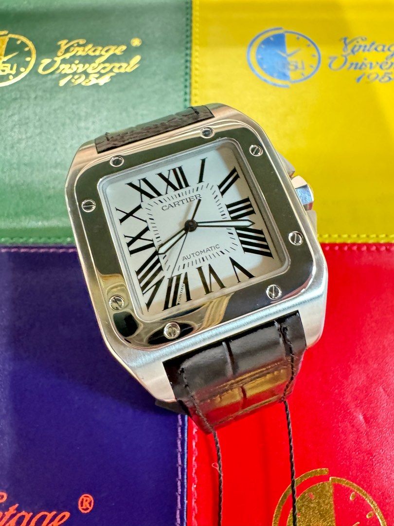 🌈🌈新貨返啦🌈🌈🏔🏔CARTIER Santos 100 2656🏔🏔🩶全鋼款式🩶🤍原裝
