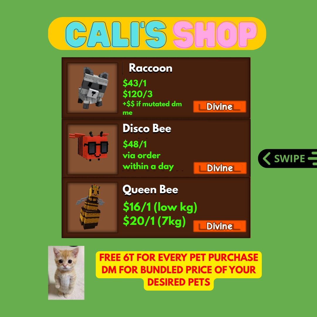 CHEAP Grow a Garden Pets OPEN FOR ORDERS WITHIN A DAY RACCOON/DISCO BEE ...