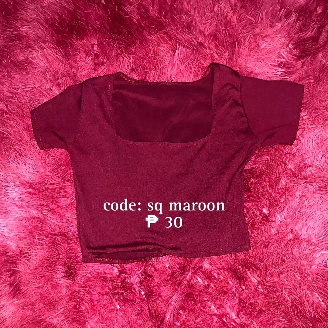Croptop (Category: Blouses) located in Manila. Submitted by chaeeyi (Listing ID 1382956148, Image 3). Description: ~ can be tingi or take all ~ stretchable fabric MOP: Gcash MOD: Jnt.