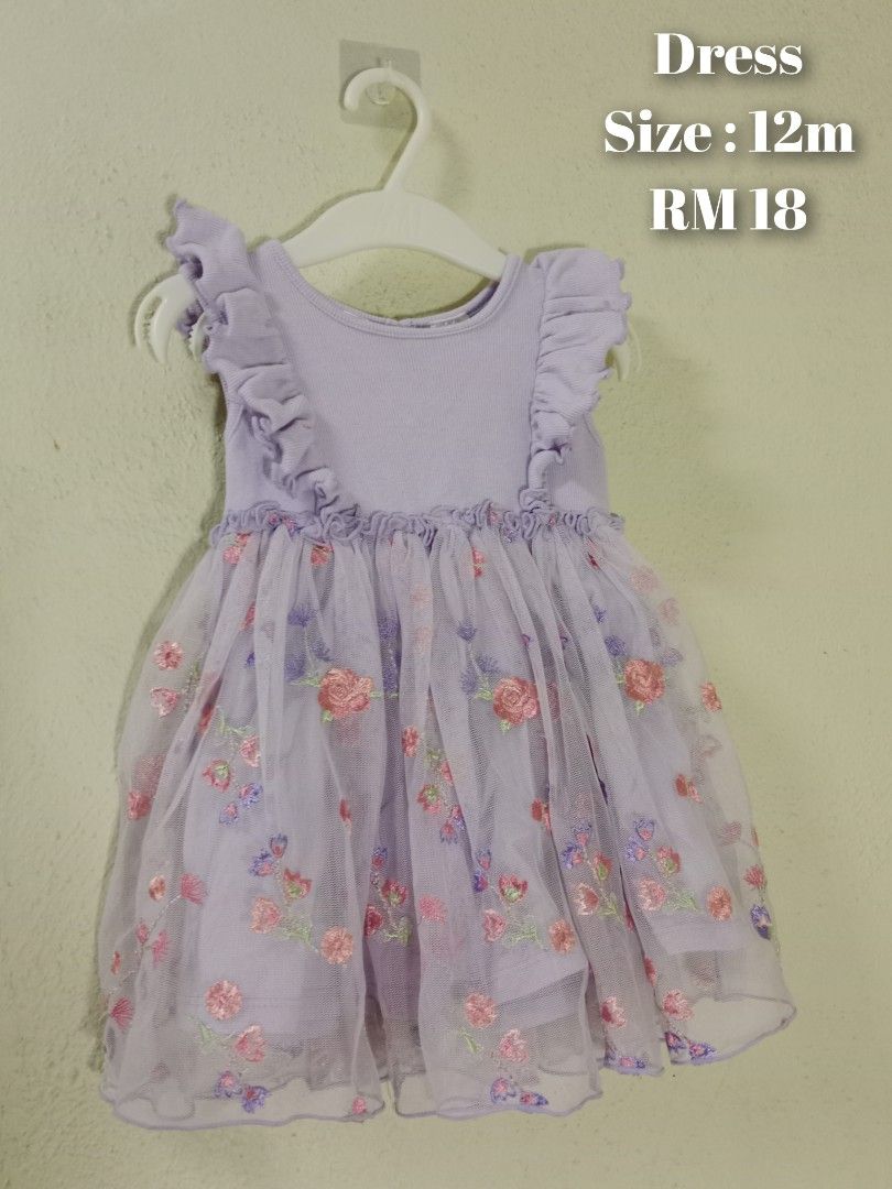 Dress Baby 12-18m Lilac (Category: Babies & Kids Fashion) located in Tangkak. Submitted by fizzazone (Listing ID 1382905337, Image 1). Description: Nak tgok lain² baju bole ke tele search @babyhaira. Ade lebih 100helai nak letgo preloved anak. ws 013.625.0594.