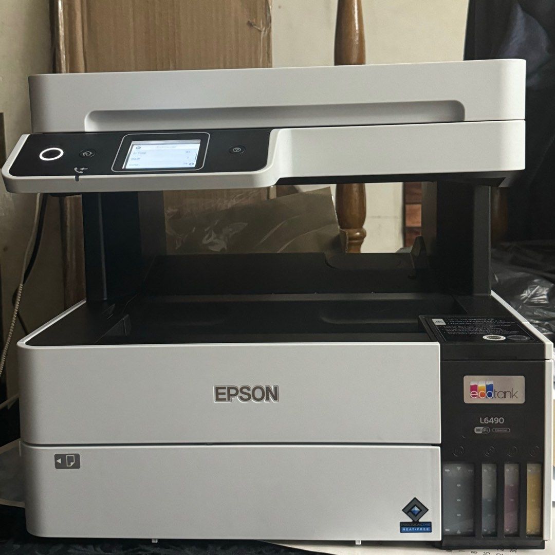 EPSON RCOTANK L6490 - 5 days used (Category: Printers, Scanners & Copiers) located in Manila. Submitted by _chingchingcart (Listing ID 1383063146, Image 1). Description: ❗️PRINTER FOR SALE ❗️ EPSON L6490 srp: ₱21,291 -> SELLING FOR ONLY ₱18,500 - july 22, 2025 nabili - no issues (may warranty pa) rfs: maling printer nabili ng father ko 😭 Ink System: Uses pigment-based DURABrite ET 008 inks – water-, smudge-, and fade-resistant. High Yield: Up to