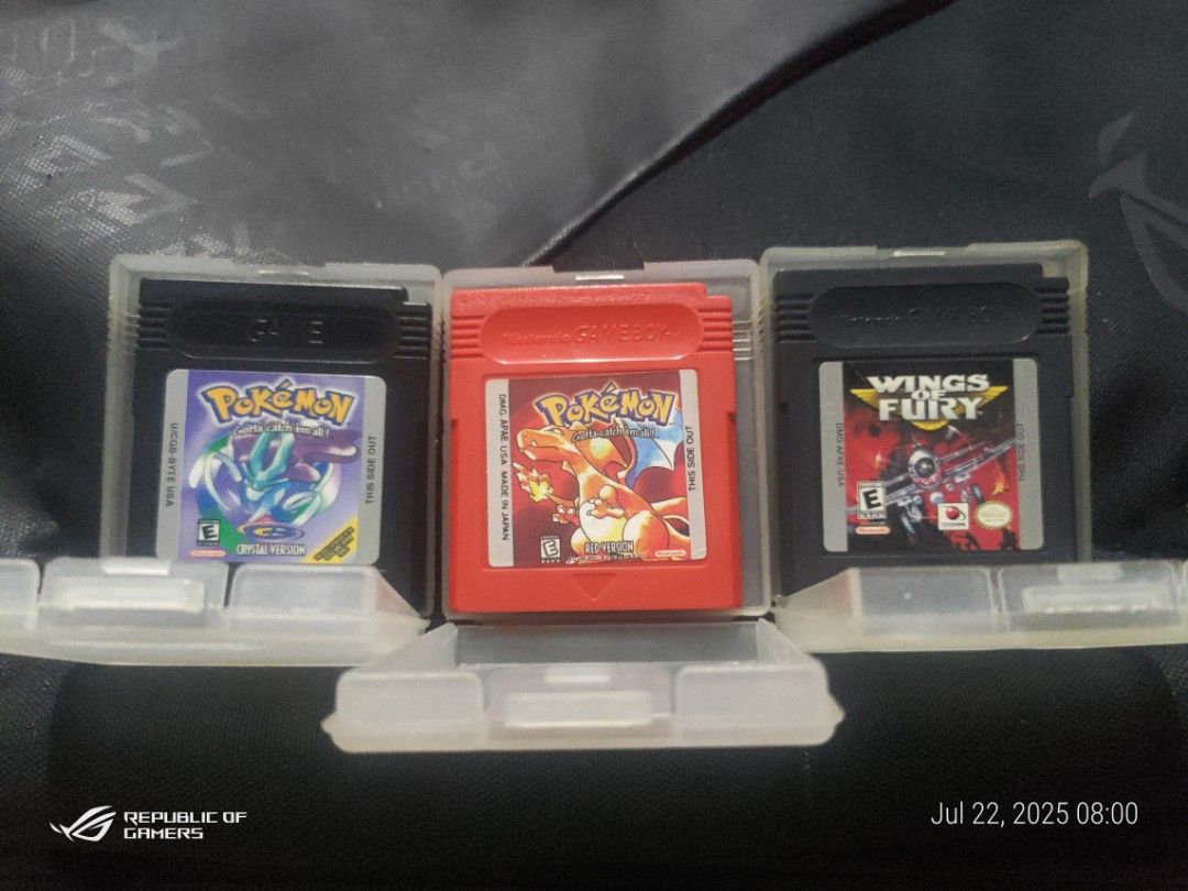 Gameboy Dmg pokemon Red & other games (Category: Nintendo) located in Las Pinas. Submitted by choochiee (Listing ID 1382957834, Image 1). Description: •Pokemon Red version - 1500 sold •Pokemon crystal version "bootleg" - 700 ~ sold •Wings of fury - 600 - available • ducktales - 700 - available •tetris - 800 sold • Dr.mario - 800 ~ sold •kwirk - sold ✅Tested ✅Negotiable ✅Pick up ✅Lbc ~ add 35 pesos for transpo ✅Lalamove •Bring your own device kung