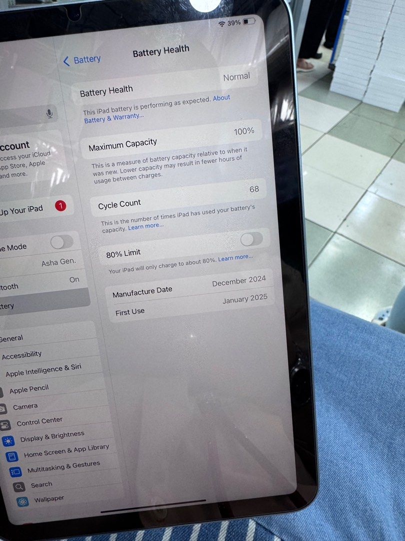 iPad Mini 7 128g WiFi warr. January 2026 (Category: iPad) located in San Juan City. Submitted by asniebasher (Listing ID 1382914621, Image 3). Description: FOR SALE/SWAP (RFS: BUY&SELL) * iPad Mini 7 * A17 Pro * 128 gig * Wifi only ~ Apple warr. January 2026 * 100 BH / 68 Cyle count * NO ISSUE * NO REPAIR / HIDDEN ISSUE * NO B O X F R E E B I E S. ✨ ~ clear case ~ screen protector MODE OF PAYMENT ✔️COD - additional shipping Fee (Check before paym
