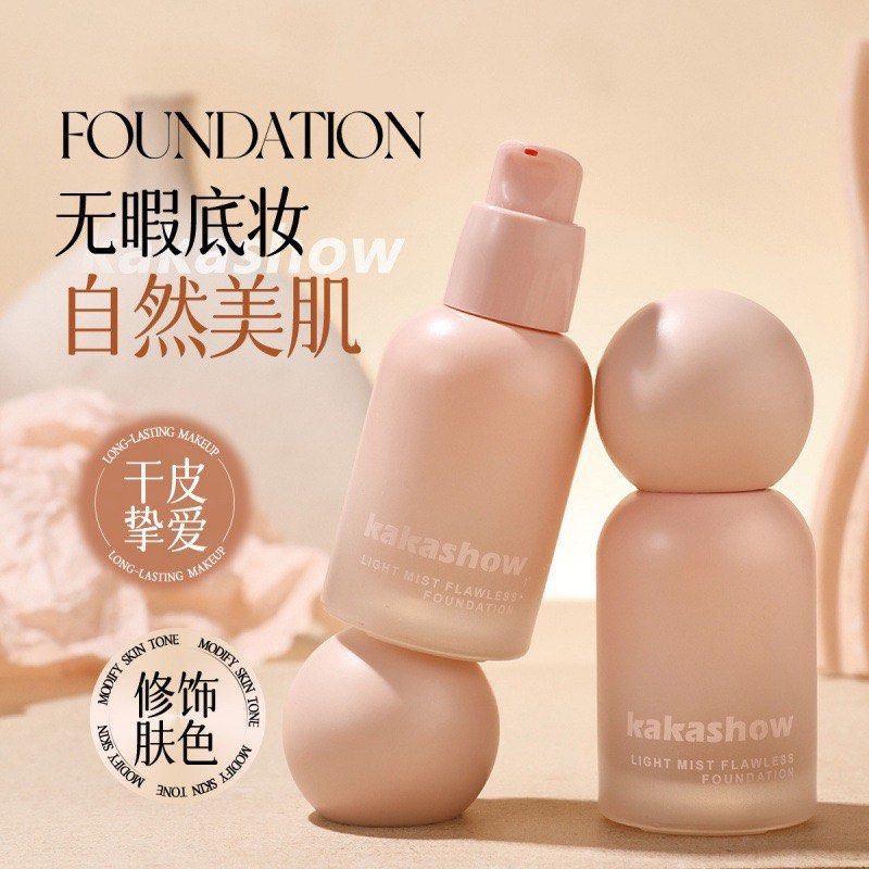 由 hioop658964 (刊登 ID 1382997734，圖片 2) 提交，位於 台南市 (Tainan) 的 《預購》kakashow輕霧無暇粉底液清透水潤細膩持久奶油霧感遮瑕跨境粉底液 (類別：化妝品)，說明：預購14天，可接受再下單。