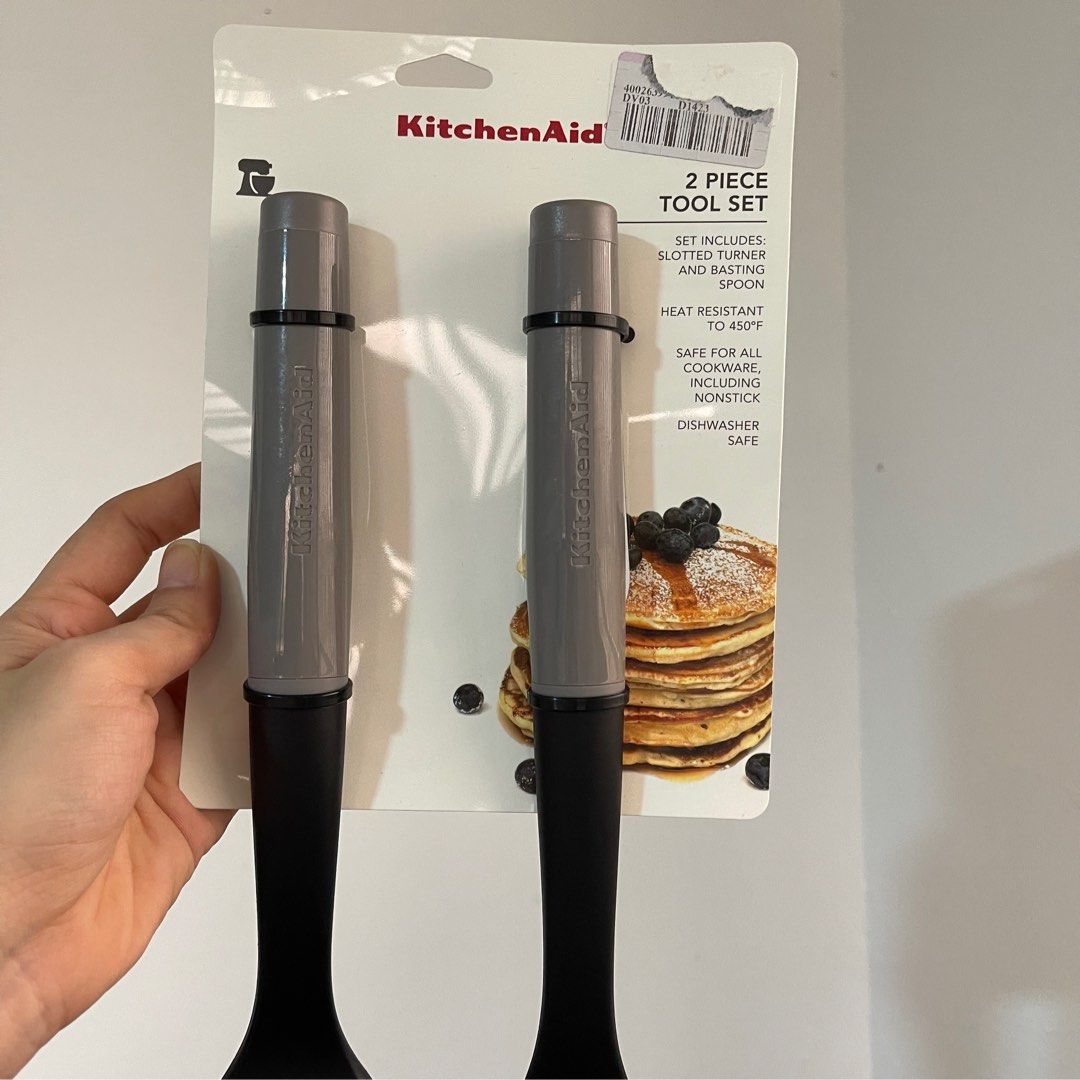 Kitchenaid Slotted Turner and Basting Spoon Gray (Category: Cookware & Accessories) located in San Jose. Submitted by salt02 (Listing ID 1383009503, Image 2). Description: Brand new from USA.