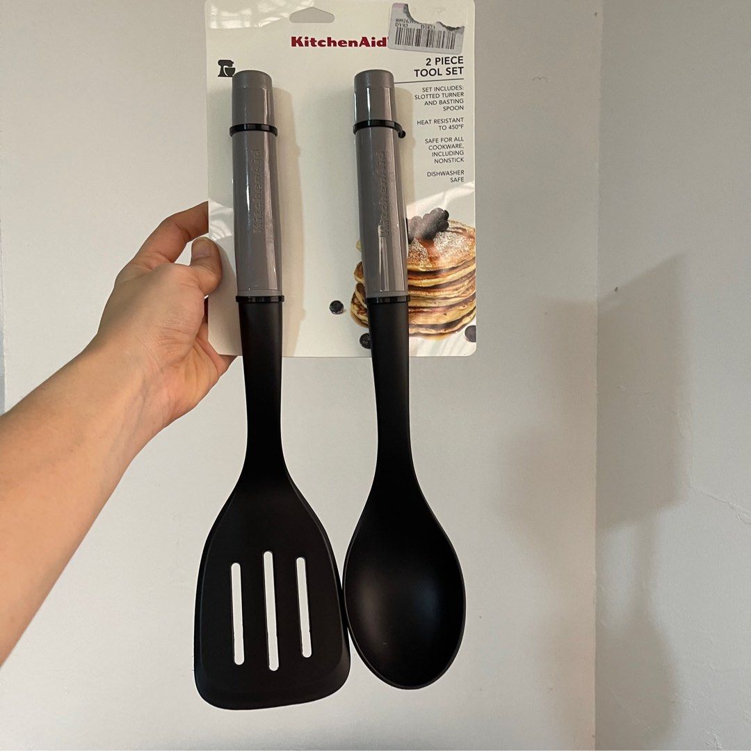 Kitchenaid Slotted Turner and Basting Spoon Gray (Category: Cookware & Accessories) located in San Jose. Submitted by salt02 (Listing ID 1383009503, Image 1). Description: Brand new from USA.