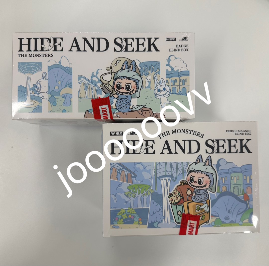 Labubu Merbubu Hide and Seek Badge and Magnet SEALED case, Hobbies ...