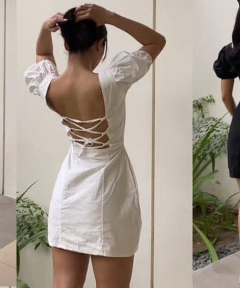 Linen backless dress (Category: Dresses) located in Quezon City. Submitted by declutterbynini (Listing ID 1382905651, Image 2). Description: no flaws js stored in my closet for a long time - body hugging and will show of ur curves -very pretty dress -price slightly negotiable .