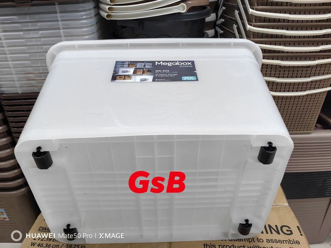 Megabox storage box With wheels 70 liters (Category: Storage Boxes & Baskets) located in Manila. Submitted by dolorchris69891 (Listing ID 1383014899, Image 3). Description: Megabox storage box With wheels 70 liters.