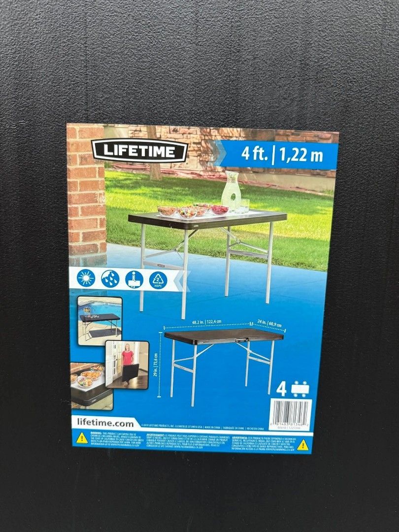 Mh 4ft Lifetime foldable table (Category: Tables & Sets) located in Manila. Submitted by dolorchris69891 (Listing ID 1382894325, Image 3). Description: 4ft Lifetime foldable table.