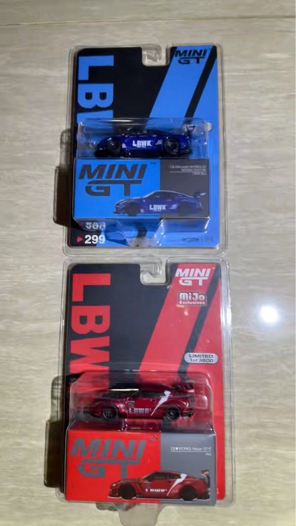Mini GT LBWK Nissan GT-R R35 Blue & Red, Hobbies & Toys, Toys & Games ...