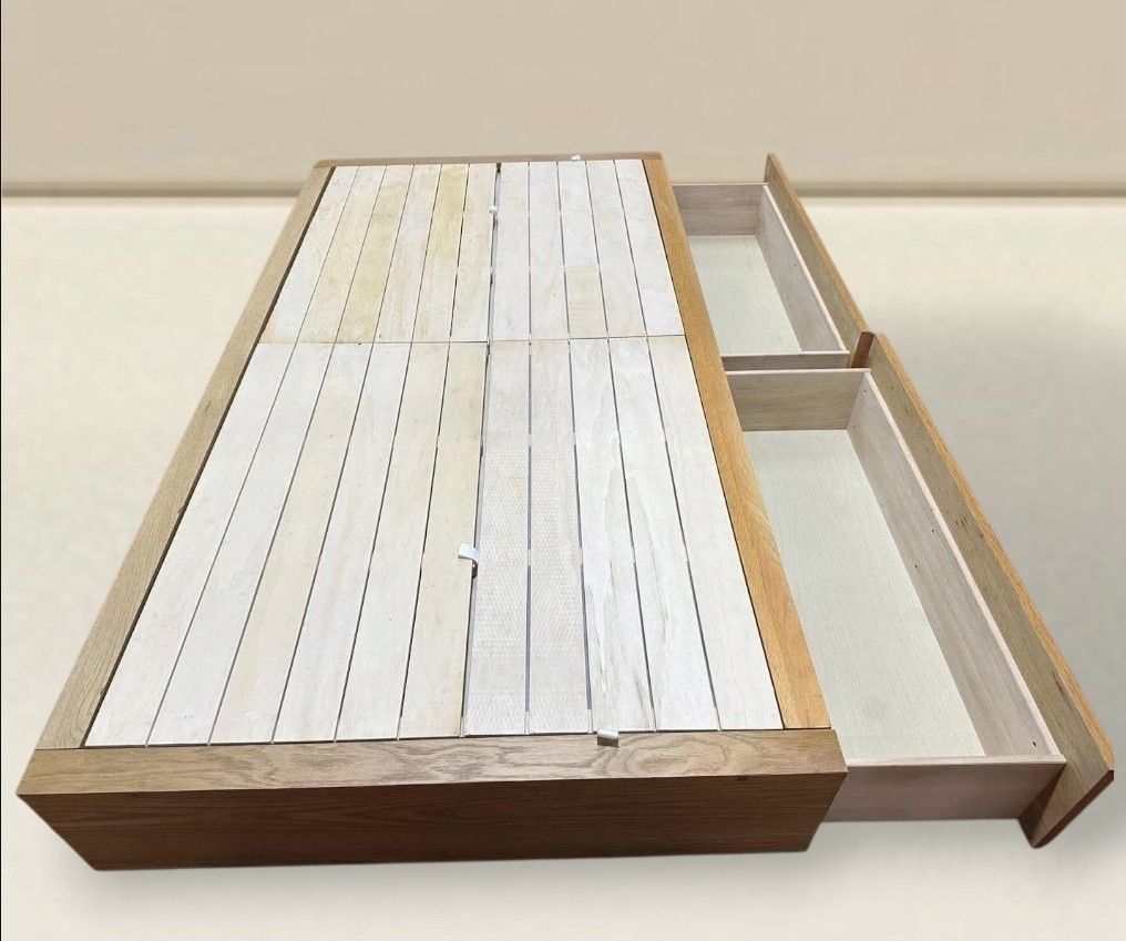 Muji Single Bed with Storage Drawers, Furniture & Home Living ...
