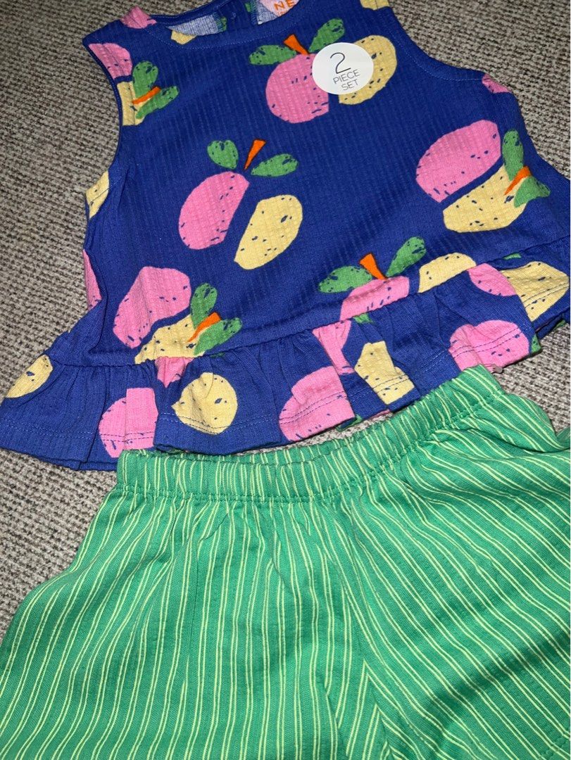 NEXT BLUE FRUITS PEPLUM SET (Category: Babies & Kids Fashion) located in Kuantan. Submitted by sisspreloved (Listing ID 1381221076, Image 3). Description: New with tag Size 9-12m Can dfod.