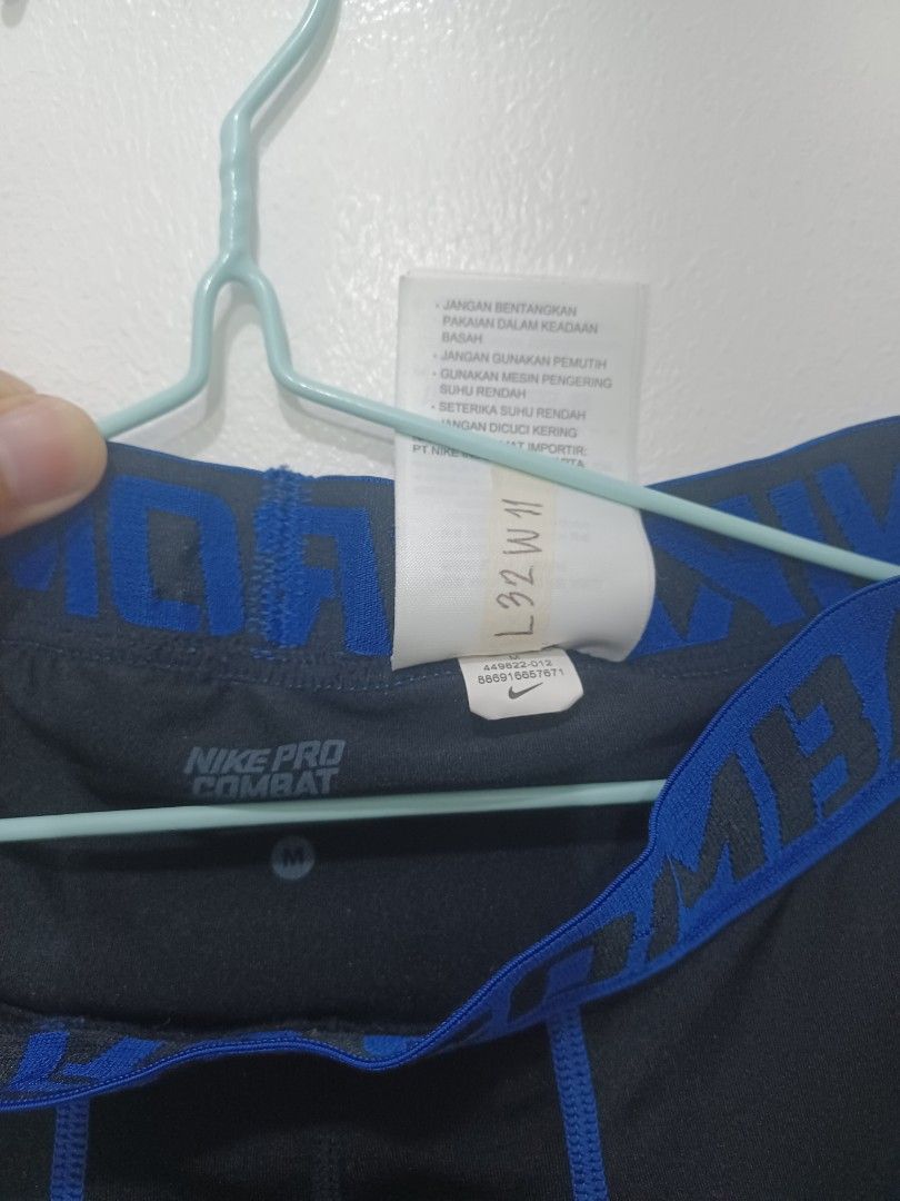Nike pro combat compression tights (Category: Activewear) located in Quezon City. Submitted by dahoodzz0208 (Listing ID 1382910419, Image 2). Description: Nike pro combat compression tights L32 W11 499.