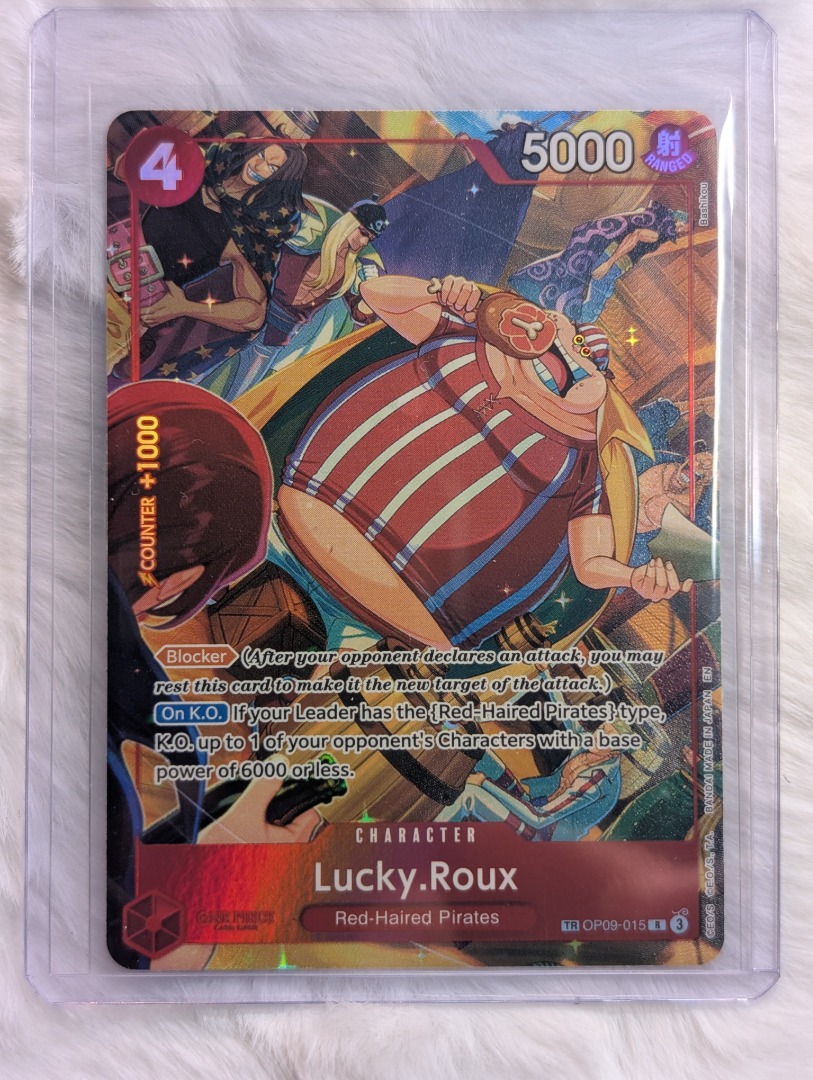 One Piece TCG Card English - Lucky Roux OP09-015, Hobbies & Toys, Toys ...