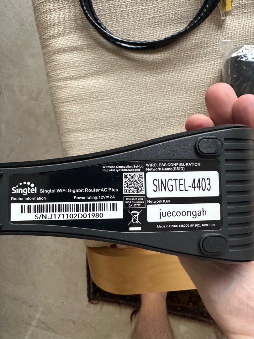 Singtel WiFi Gigabit Router AC Plus63203623497473111