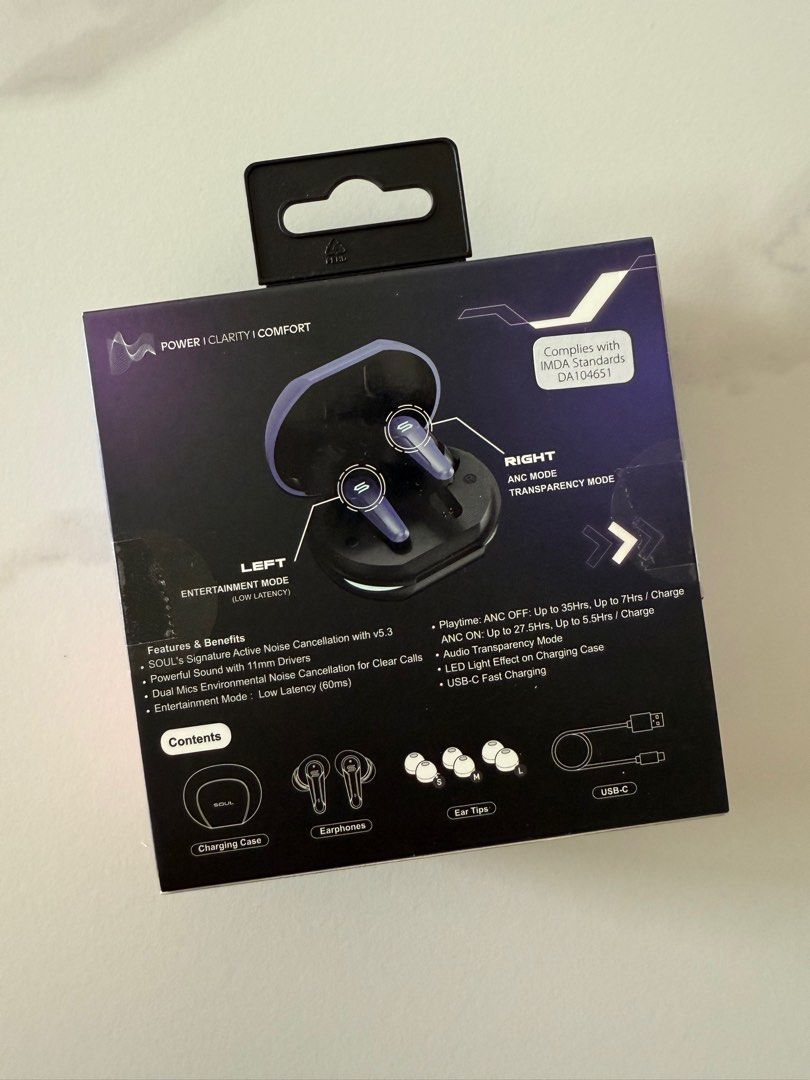 Soul Emotion Play Active Noise Cancelling Gaming Earbuds with LED63235536941571111