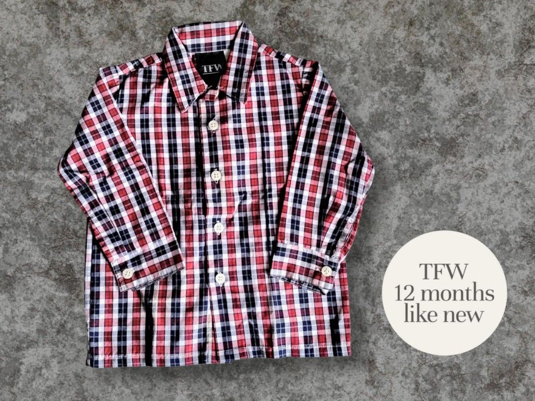 TFW Kids longsleeves polo (Category: Babies & Kids Fashion) located in Manila. Submitted by cy_1031 (Listing ID 1382991306, Image 1). Description: size 12M.