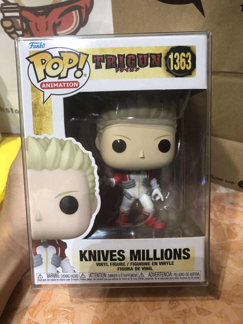 TRIGUN; Knives - Funko Pop (Category: Figurines & Statues) located in Quezon City. Submitted by n1elqqqq (Listing ID 1383043213, Image 1). Description: TRIGUN Knives - 500php w/ boss protection Payment thru Gcash Shipping via LBC or Lalamove location: Quezon City.