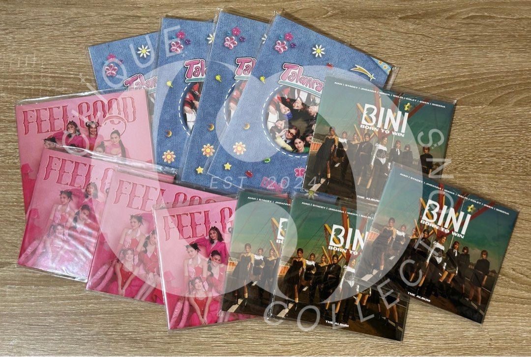 [UNSEALED] BINI OFFICIAL ALBUM (Category: CDs & DVDs) located in Manila. Submitted by cliquecollections (Listing ID 1383057139, Image 1). Description: [UNSEALED] BINI OFFICIAL ALBUMS Please take note that the listed albums doesn’t include any photocards. The only inclusions are the sticker sheet and other original inclusions [EXCEPT PHOTOCARDS] ₱280.00 each - Born To Win and Feel Good Unsealed Album ₱380.00 - Talaarawan - with freebies - all in g