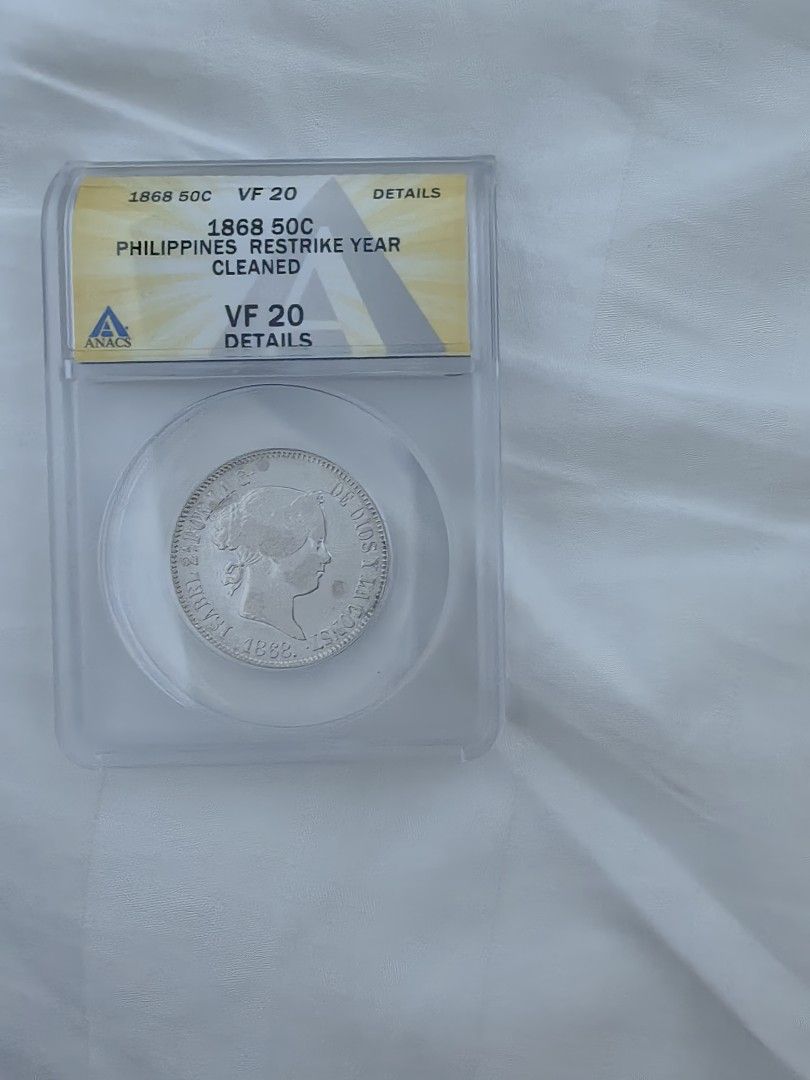 1868 50 cent (Category: Currency) located in Davao. Submitted by ee2006 (Listing ID 1383072326, Image 1). Description: .