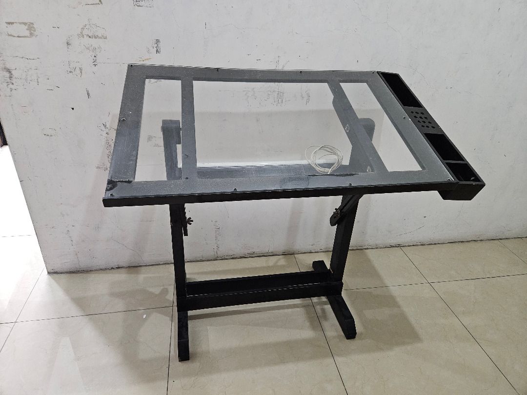 36"x24" Acrylic Lightbox Drafting Table for Architecture & Engineering (Wooden Frame and Acrylic) (Category: Office Furniture & Fixtures) located in Cainta. Submitted by eesoj (Listing ID 1383175001, Image 3). Description: For sale is my very own drafting table that got me through college. RFS: Decluttering Note: Item has cosmetic flaws from use but does not affect performance in any way. -Fully operable hinges up to 90 degrees -Robust design -Ac