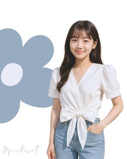 👚 【Amulet】French-style Waist-tie Cropped Shirt｜Miacloset Japanese Proxy Purchase64223506001027110