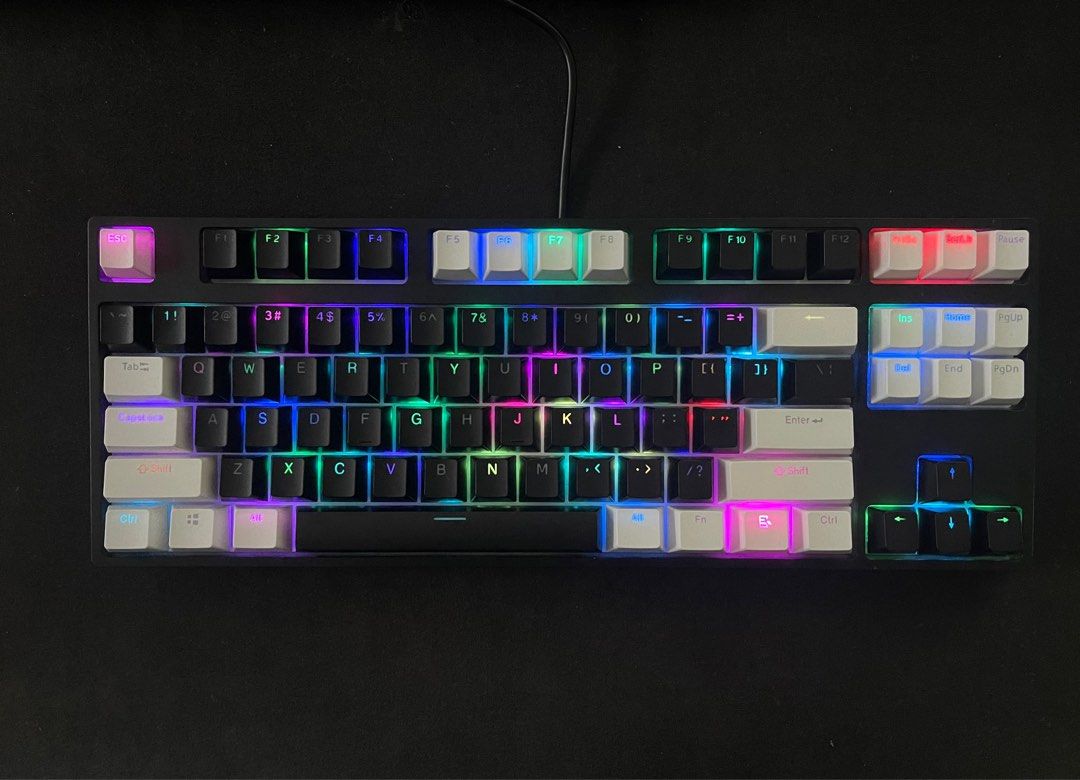 🌟 Starry Night RGB Custom Gaming Mechanical Keyboard | 80% Layout | TKL | Blue Switch | Hot Swappable | BNIB63205804371075111