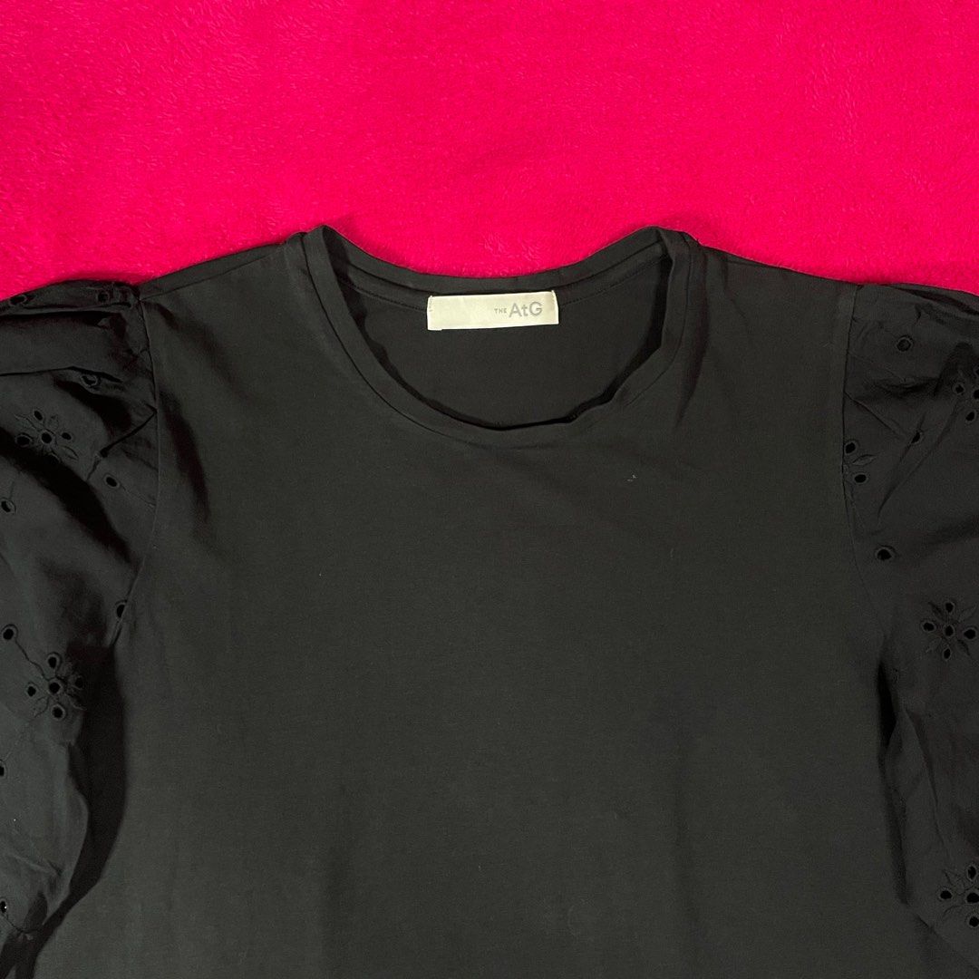 AtG Black Embroidered Eyelet Puff Sleeve Blouse (Category: Blouses) located in Davao. Submitted by ourlovedthing (Listing ID 1383220749, Image 2). Description: Nice design! Fits Sizes: XXS to L; see photos for measurements Condition: 10/10 (no flaws & in great condition) Please manage your expectations as this is a preloved item. What you see is what you get. Flaws are stated, otherwise the item is in great condition. *Color may vary due to light