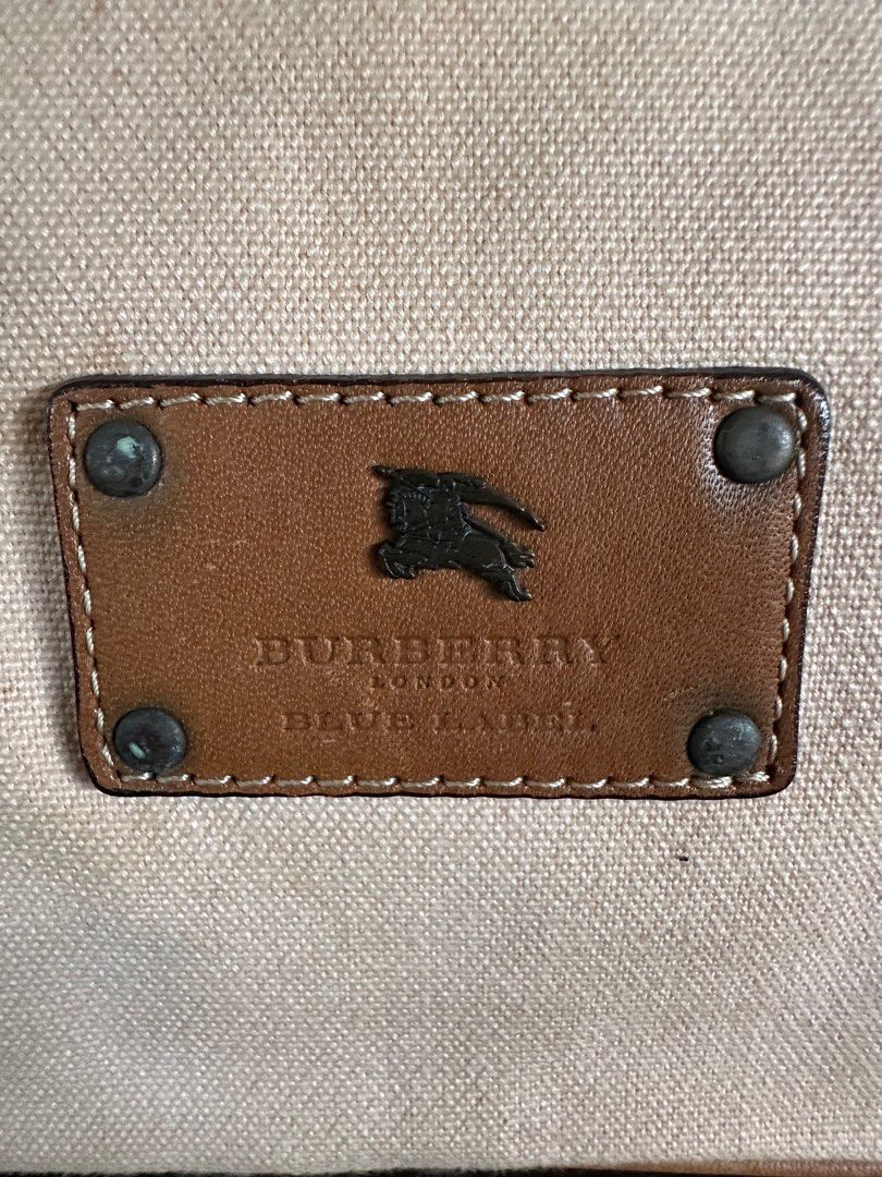 Authentic Burberry London Blue Label bag (Category: Luxury Bags & Wallets) located in Muntinlupa City. Submitted by belica (Listing ID 1383112626, Image 2). Description: Authentic Burberry London Blue Label bag. 🤗Preloved, please manage your expectations. Needs washing.💦🧼🧽🫧 📦Shipping of FRAGILE items at buyers risk. 🤝ALL SALES FINAL! 🚫No return, no exchange, no refund. 🛒Happy Shopping!.
