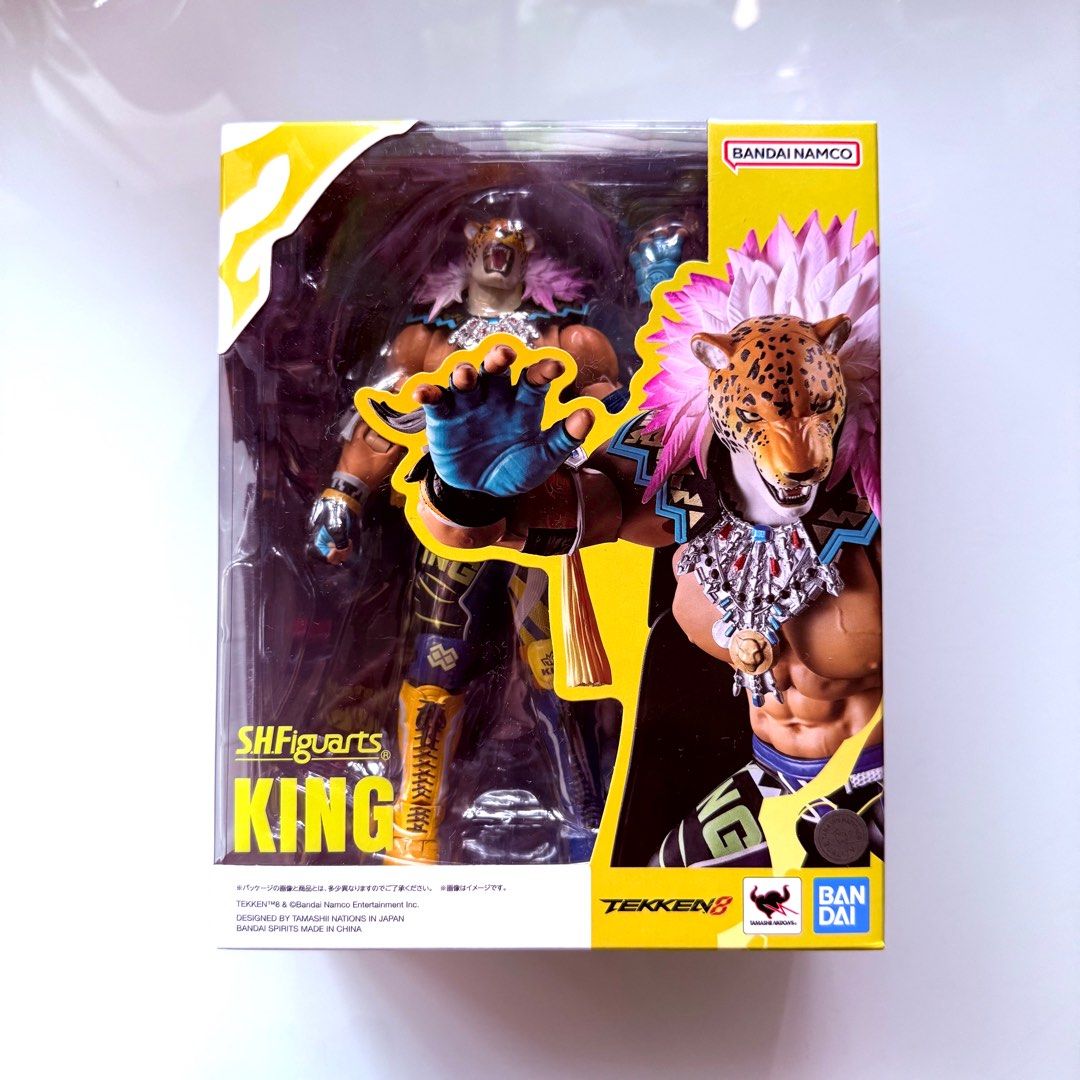 BNIB Bandai Spirits Tamashii Nations s.h.figuarts Tekken 8 King SHFiguarts SHF Action Figure, Authentic, New, Sealed & Unopened in Mint Condition Box (Category: Toy Figures) located in Singapore. Submitted by tudor8 (Listing ID 1383209463, Image 1). Description: Authentic, New, Sealed & Unopened in Mint Condition Box😊 Fixed price please, thanks 😊 First come first served basis while stocks last :) Items sold are not exchangeable/ returnable/ ref