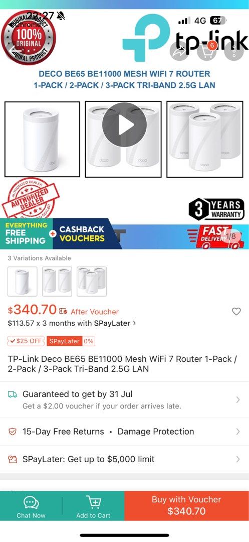 Brand New Singtel WiFi 7 Router (BE11000) – Never Used!63202121007746111