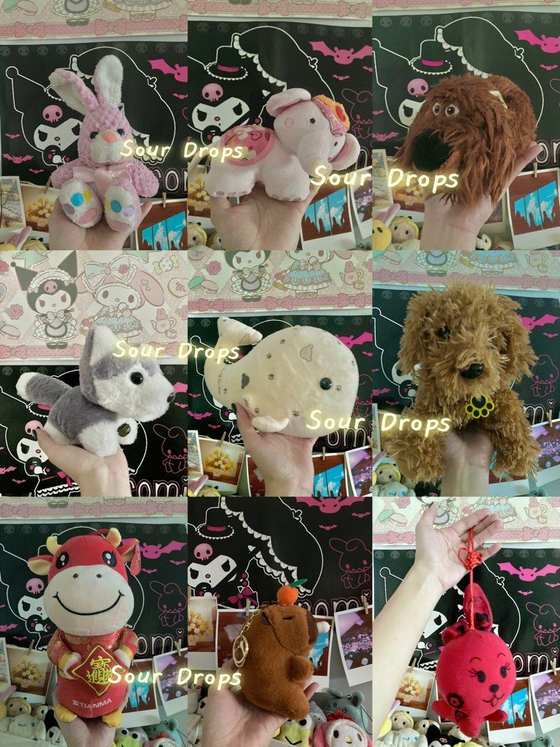 Claw Machine Assorted Animals Stuffed Toys Bundle (Category: Plushies & Soft Toys) located in Pasig City. Submitted by sourdrops (Listing ID 1383244219, Image 2). Description: 15 stuffed toys in total Small to medium sizes ❗️IMPORTANT❗️ 🌸 Reservations: dp of 50php minimum - will only mark as reserved after initial pay - no refund for cancelled reservation - strictly cancel 1 cancel all 🌸 Layaway available! - should be completed within 2 months 