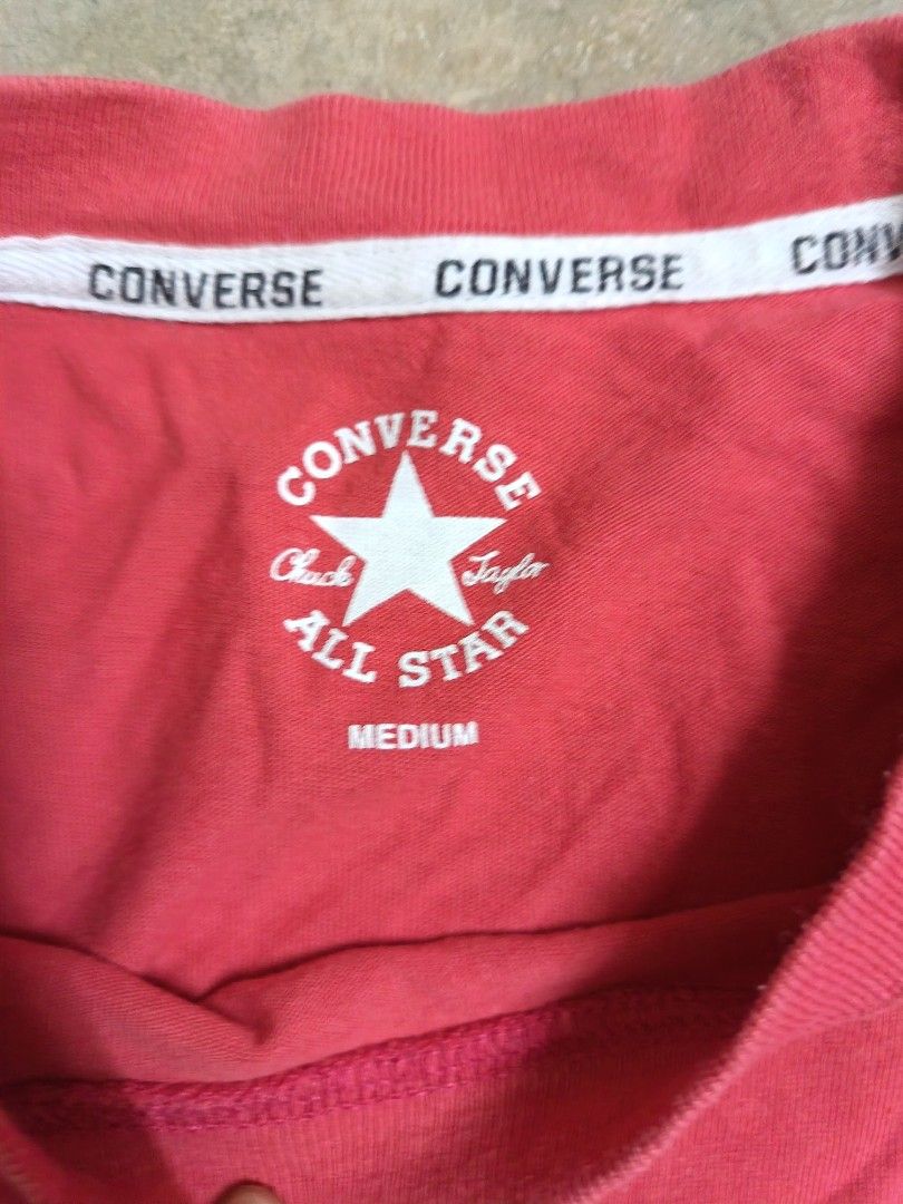 Converse (Category: Activewear) located in Kuala Lumpur. Submitted by mohdthumb (Listing ID 1383208917, Image 3). Description: Tshirt converse saiz tag M pit 20 labuh 23 100 cotton postage DFOD jnt.