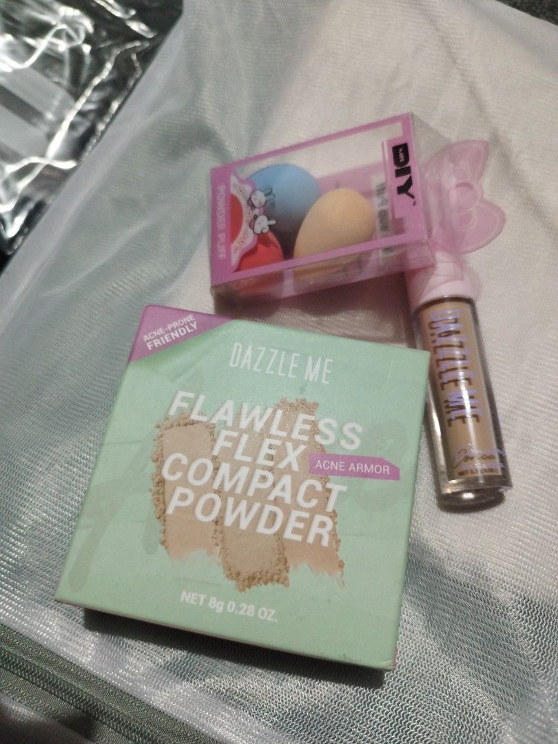 Make Up Bundle (Category: Makeup) located in Pasay City. Submitted by awesomedoxie (Listing ID 1383267042, Image 2). Description: with free mini sponges see photos for references, as you can see almost new sya, never into make up lang. just for an occasion..