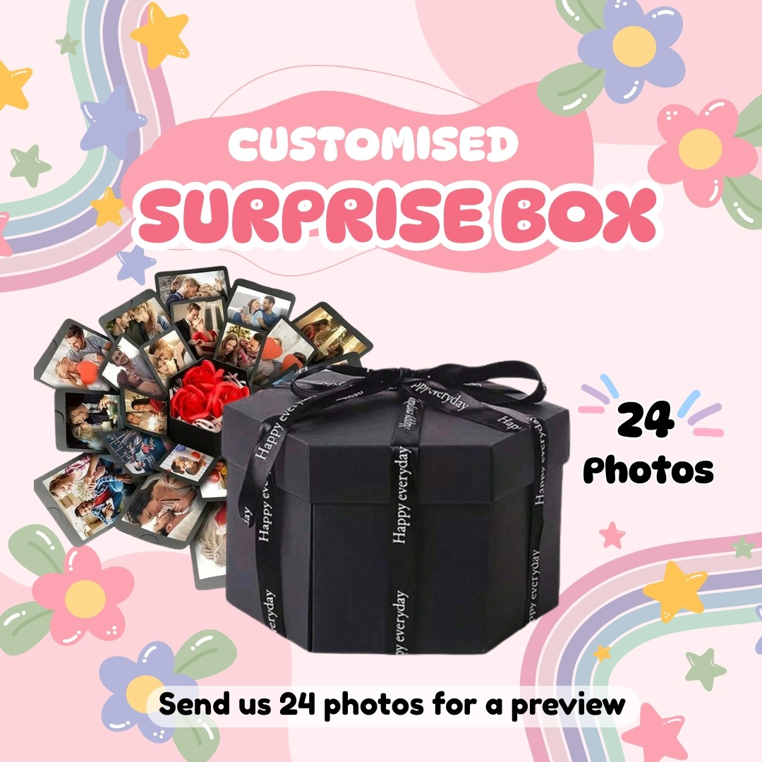 DIY Handmade Customised Surprise Box Photo Explosion Box 24 Photos ...