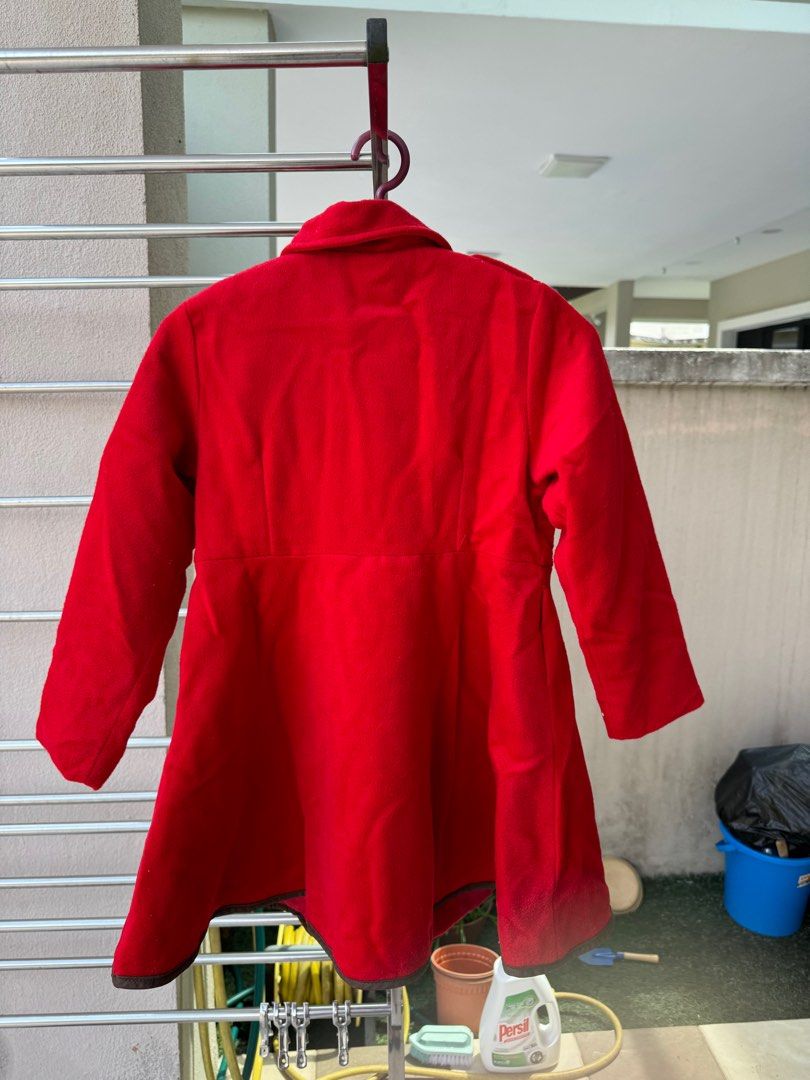 Double breasted trench coat , autumn, spring, kids girl (Category: Babies & Kids Fashion) located in Puchong. Submitted by kelvch32785 (Listing ID 1383193955, Image 3). Description: Size 140, suitable for kids 135 cm and shorter. measurements based on coat laying flat: Pit: 35cm Shoulder: 32cm Waist: 37 Length: 69 cm Sleeve : 47 cm Almost like new, Wear once during travel last year only, kids outgrown the coat. Not bundle item. With pocket at bot