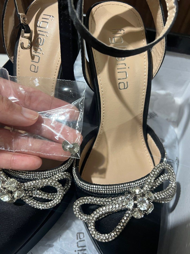 Figliarina pointed toe high heels (Category: Heels) located in Imus. Submitted by _shalinvm (Listing ID 1383209565, Image 2). Description: Size 36 Worn once only. Still comes with a box and extra stones. Last price posted. .