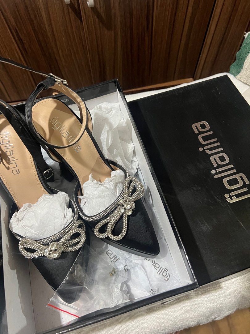 Figliarina pointed toe high heels (Category: Heels) located in Imus. Submitted by _shalinvm (Listing ID 1383209565, Image 1). Description: Size 36 Worn once only. Still comes with a box and extra stones. Last price posted. .