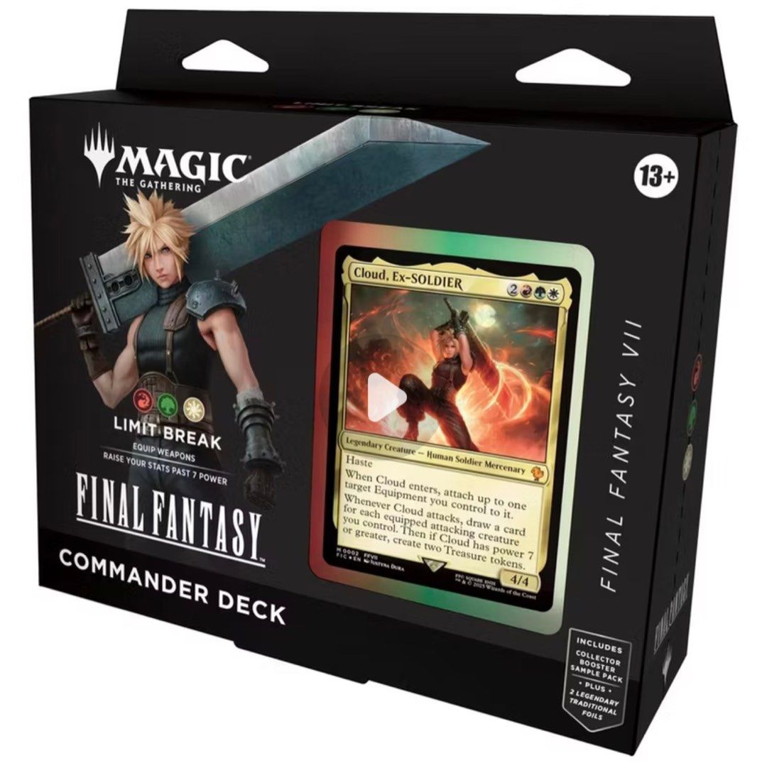FINAL FANTASY COMMANDER DECKS (Category: Raw Singles) located in Tarlac. Submitted by gamepoy (Listing ID 1383267682, Image 2). Description: MTG FINAL FANTASY COMMANDER DECKS FOR SALE! Cloud Limit Break - P8500 Tidus Counter Blitz-P7500 Yshtola Scions and Spellcraft-P7500 Teraa Revival Trance-P6000 PM for details.