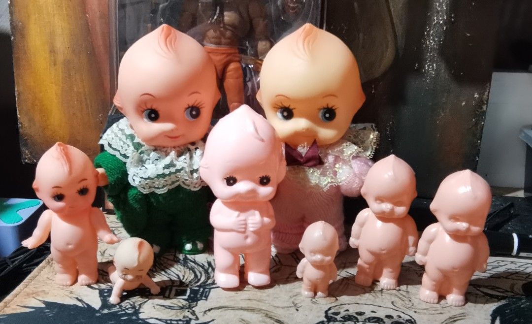 KEWPIE DOLL LOT @ 700php (Category: Kids Toys) located in Silang. Submitted by wrong2913 (Listing ID 1383169741, Image 1). Description: For sale AS IS / WYSWYG KEWPIE DOLL LOT @ 700php -4pcs blowmolded the rest rubber -a bit dirty yung dress ng pink kewpie doll Meet up Bulihan Silang Cavite GMA Cavite Jollibee along Governor's Drive.