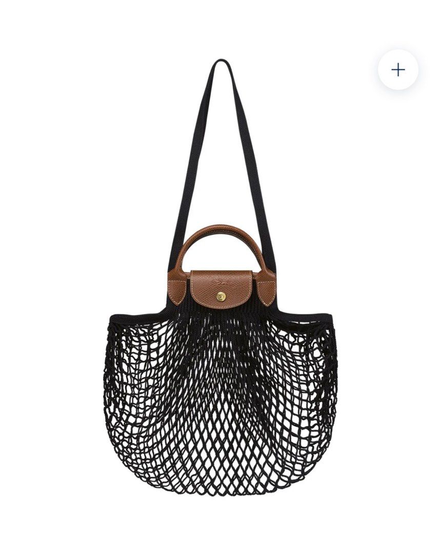 Le Pliage Filet Shoulder Bag Black (Category: Luxury Bags & Wallets) located in Bacolod City. Submitted by usedbyc (Listing ID 1383076610, Image 1). Description: LONGCHAMP Le Pliage Filet Large Mesh Bag (Large size using the old sizing names) Color Black Brandnew with tags Guaranteed Original Php 5,500 only Orig price - Php 8,200.