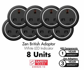 Line8 Power Track Model SL/R 2000mm + 8 x Zen British Adaptor Package Deal (Without Installation)63227748735106111