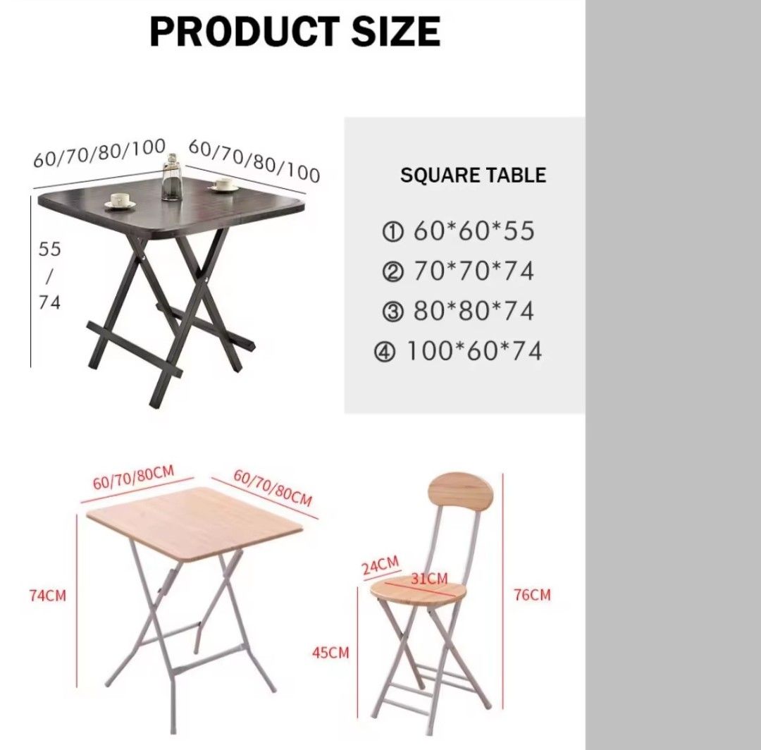 Multifunctional Foldable Table (Category: Tables & Sets) located in Singapore. Submitted by bpan96 (Listing ID 1383143831, Image 3). Description: Selling because of the height difference (brand new) - Foldable table - Multifunctional: dining, work, side table - Easy to carry.