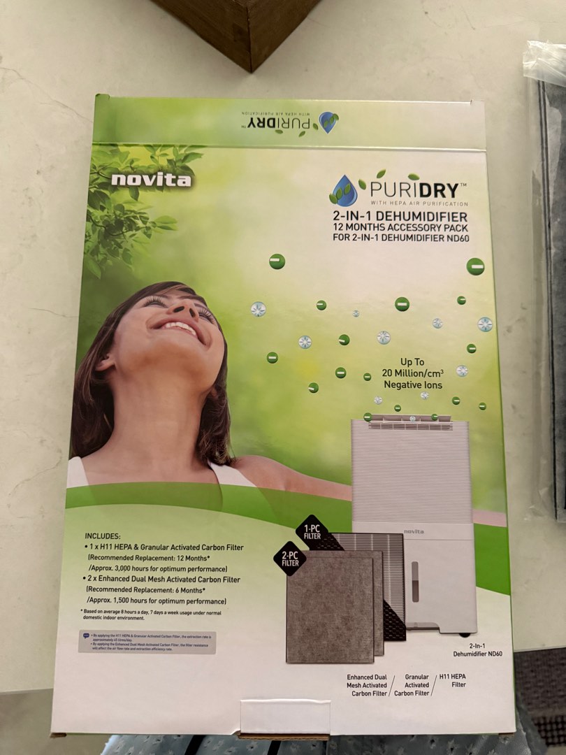 Novita 1 Year Filter Pack for Dehumidifier ND60, TV & Home Appliances ...