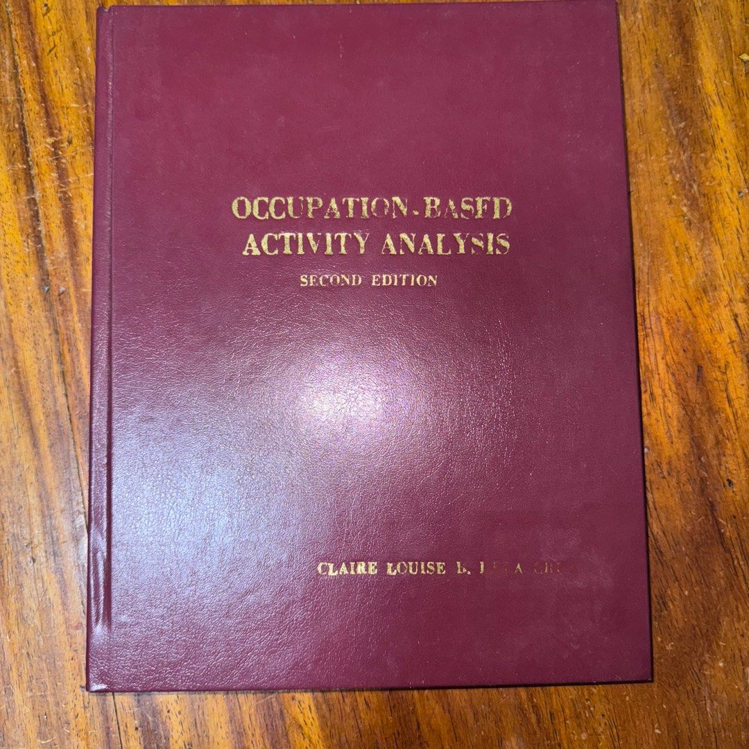 Occupation-based Activity Analysis 2nd Edition (Category: Textbooks) located in San Mateo. Submitted by clairaaa (Listing ID 1383156631, Image 2). Description: .