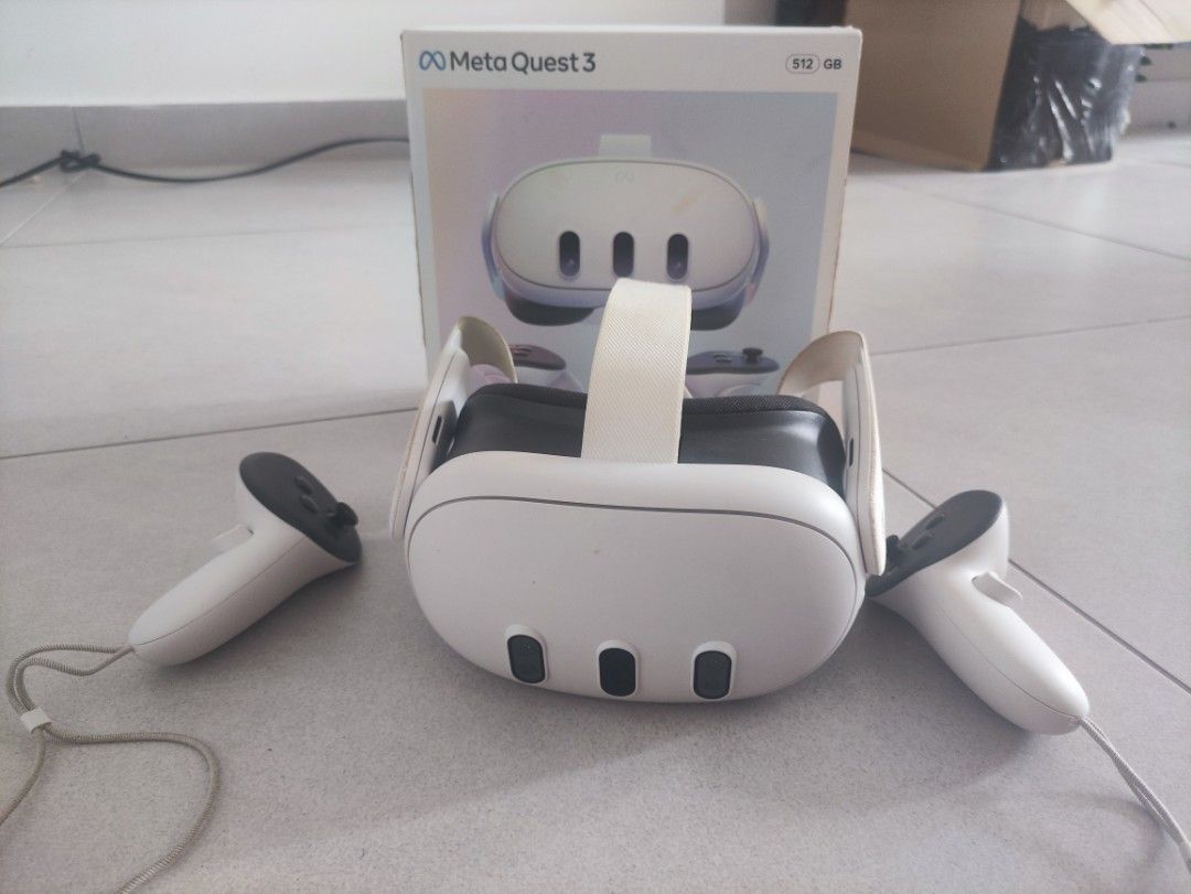 Quest 3 512GB (Category: Others) located in Kuantan. Submitted by avenged7xfold666 (Listing ID 1383076224, Image 1). Description: Meta Quest 3 512gb for sale Warranty till Nov 2025.