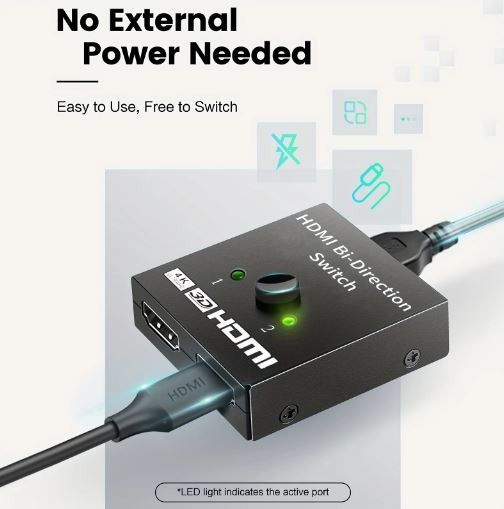 [Can use CDC Voucher!] SAME DAY DELIVERY! HDMI Switch Bi-Directional Switcher Adapter Dual 2 Ways 4k HDMI HDTV Splitter63213352704769111